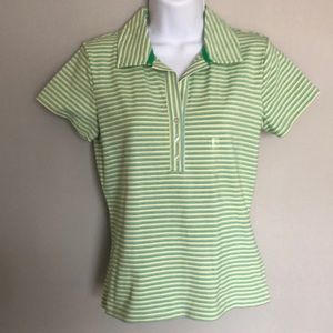 Lizgolf Womens SS green  dry wicking shirt NWT